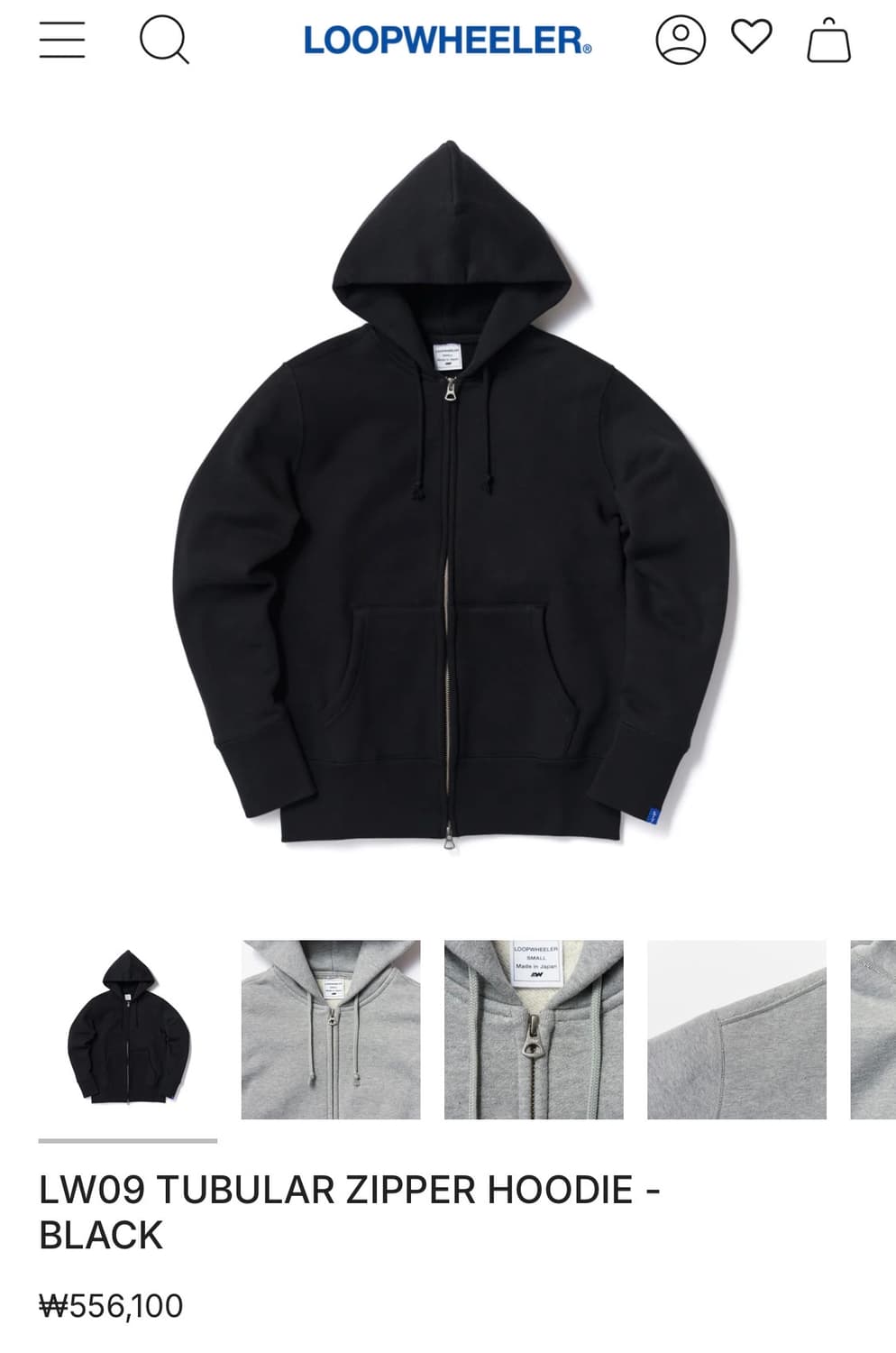 loopwheeler 투웨이 후드집업 상품이미지5