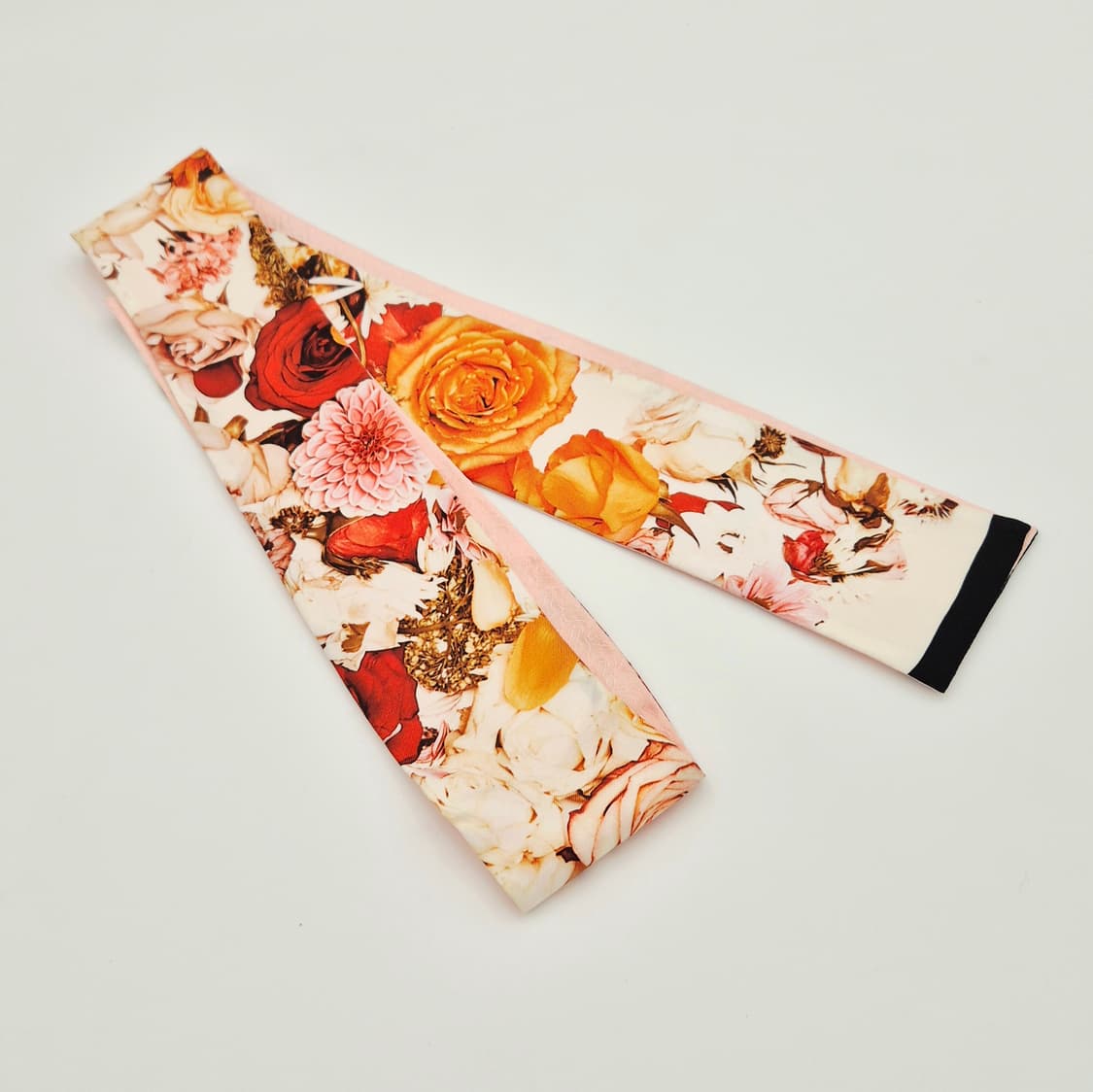버버리 플로럴 실크 트윌리 스카프 핑크 상품이미지2