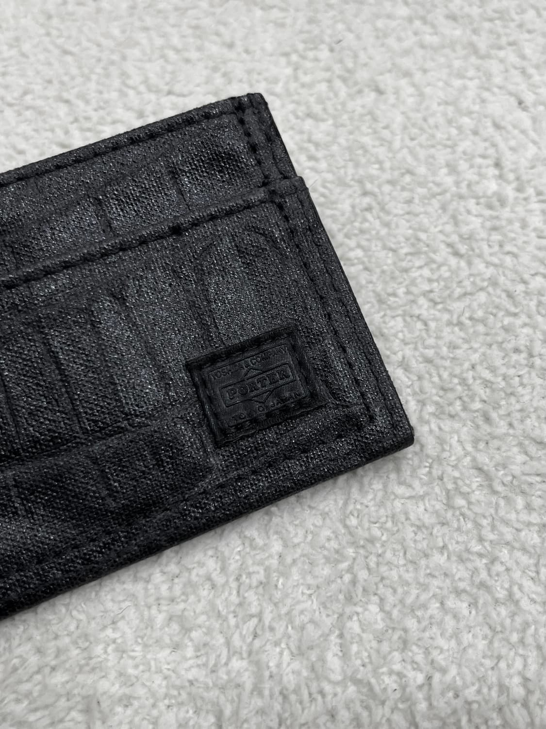 포터 코튼 카드지갑 블랙 상품이미지1