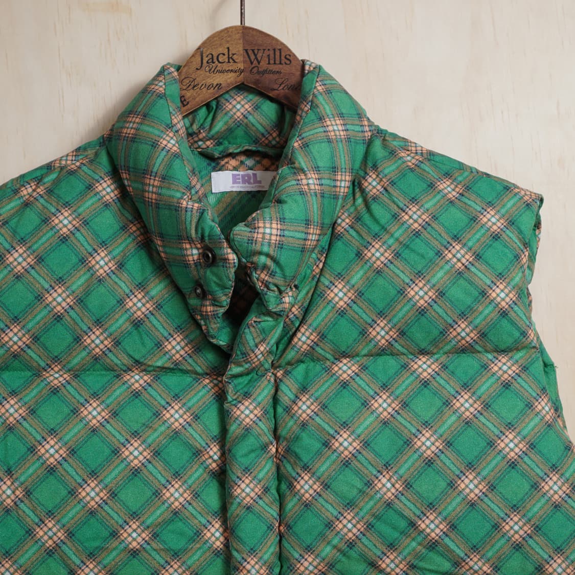 ERL 체크 패턴 다운 베스트 상품이미지3