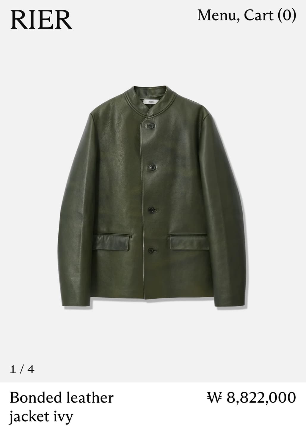 (S) rier bonded leather jacket ivy 상품이미지1