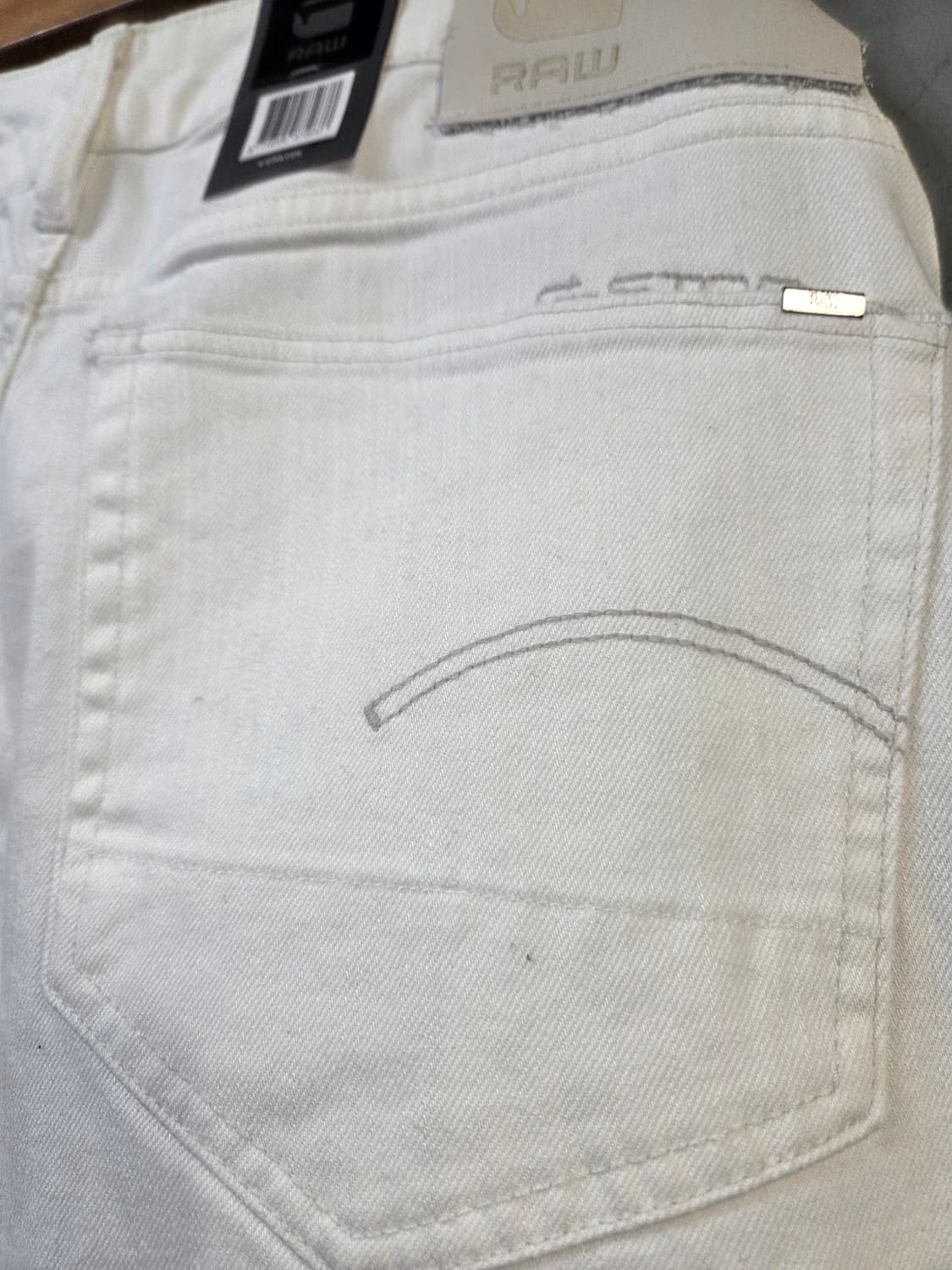 G-Star Raw 3301 화이트 데님 팬츠(W34/L32) 상품이미지5