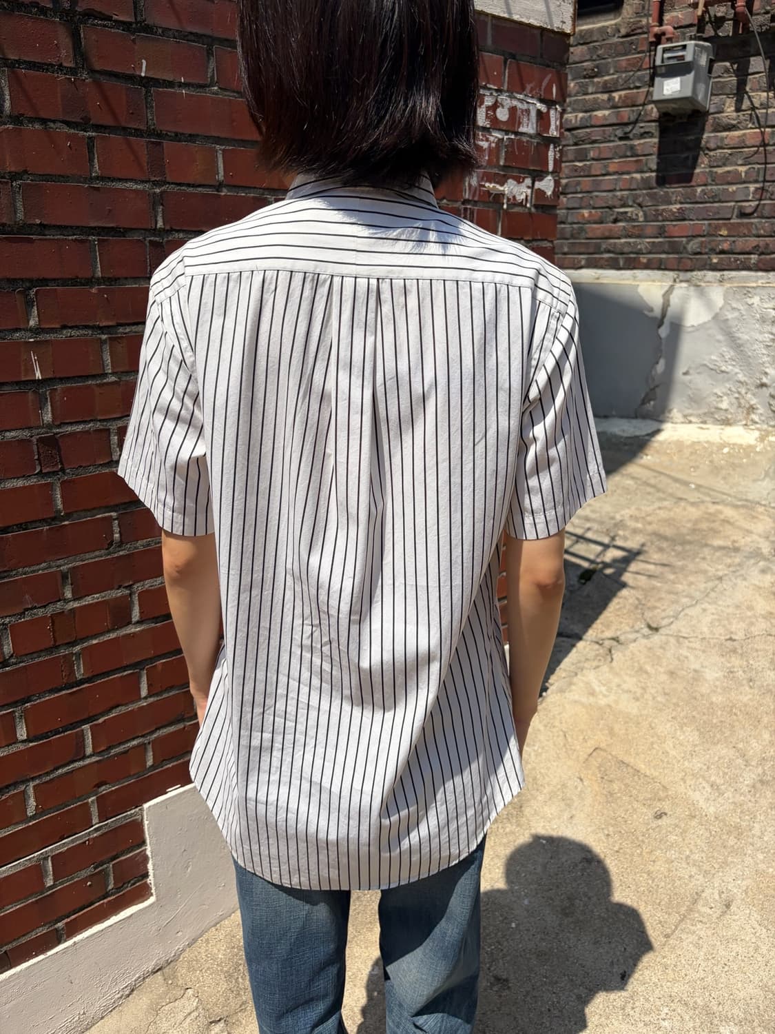 Polo Ralph Lauren 핀 스트라이프 반팔 셔츠 S 상품이미지3