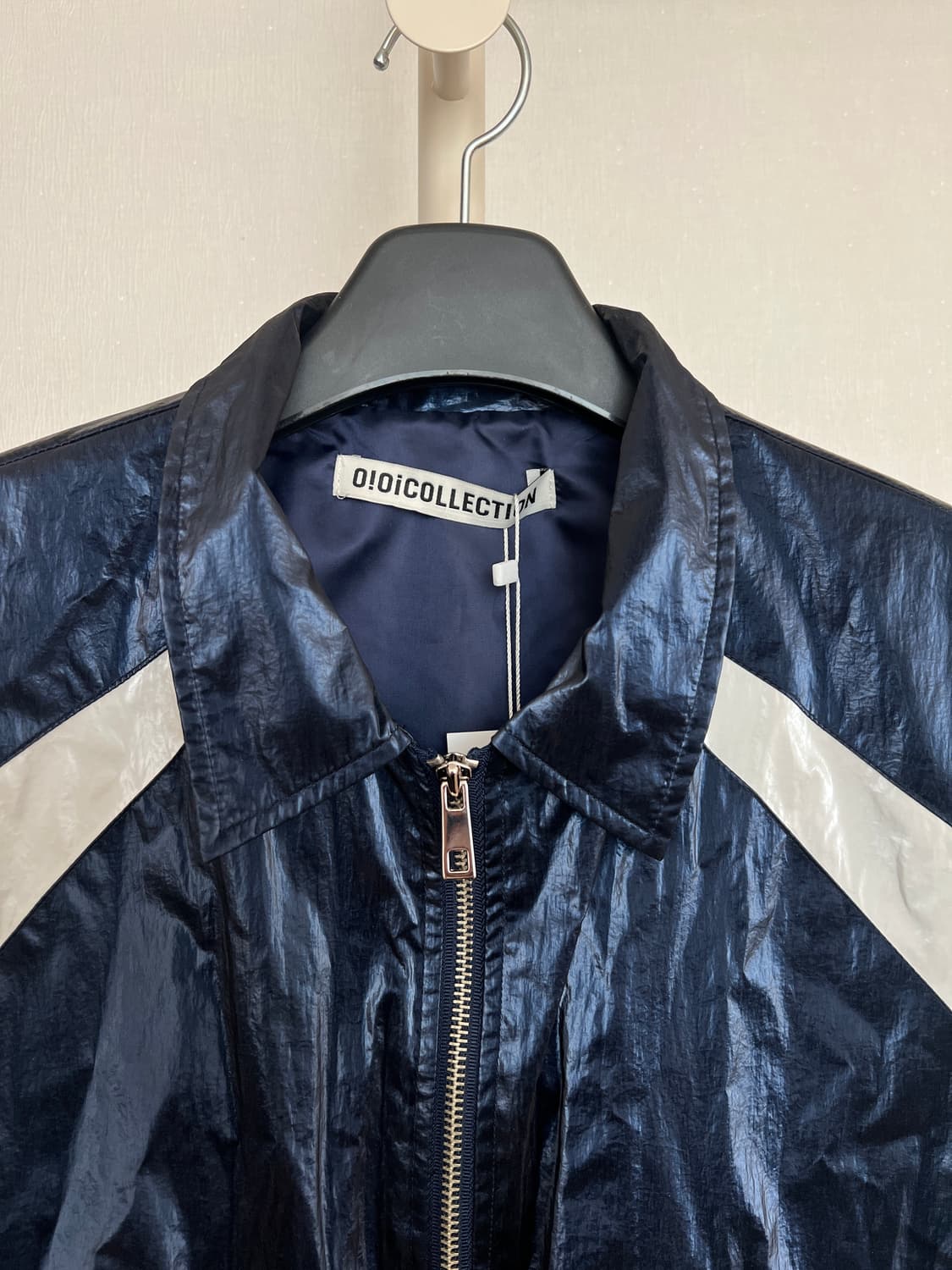 O!Oi COLLECTION 오오아이컬렉션 코팅 점퍼 NAVY 상품이미지2