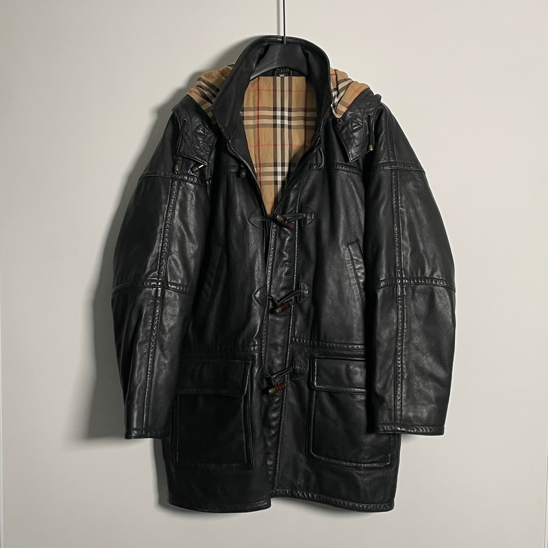 버버리 리얼레더 후드 더플 코트 (on.596)   상품이미지1