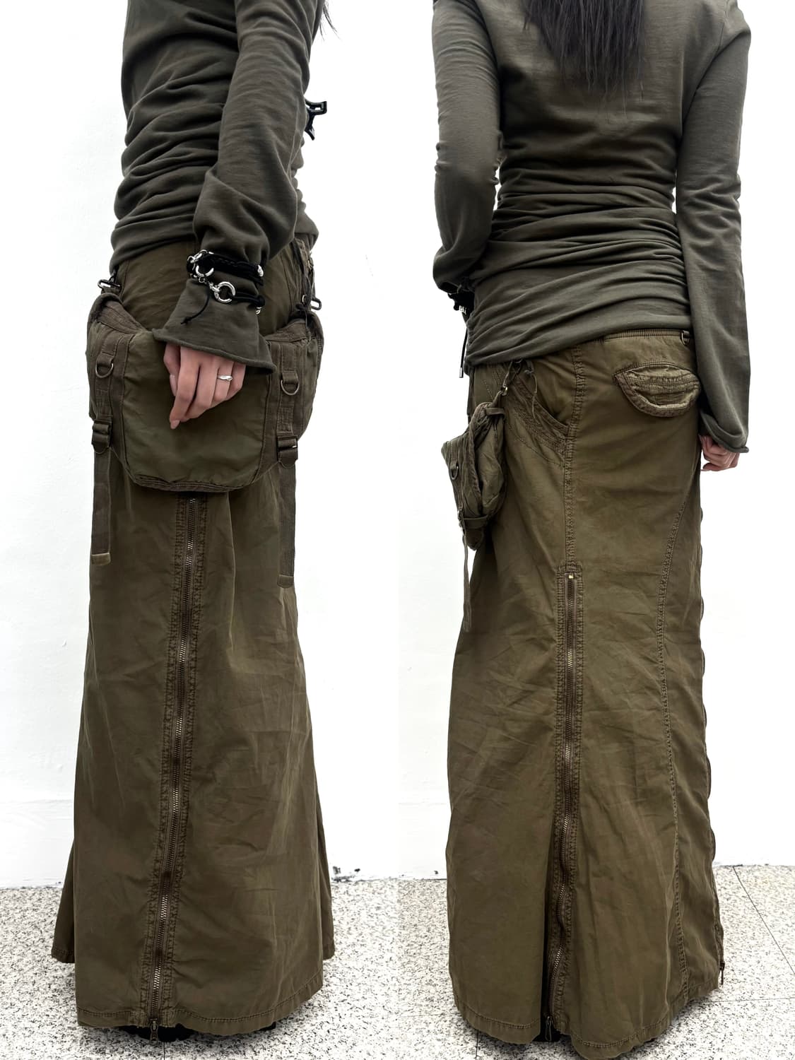 G.O.A parachute cargo pocket long skirt  상품이미지7