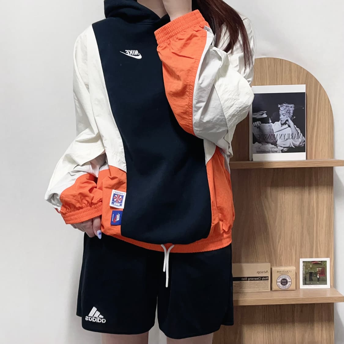 [정품] 나이키 컬러블록 하이브리드 후드티 [ M ] 상품이미지1