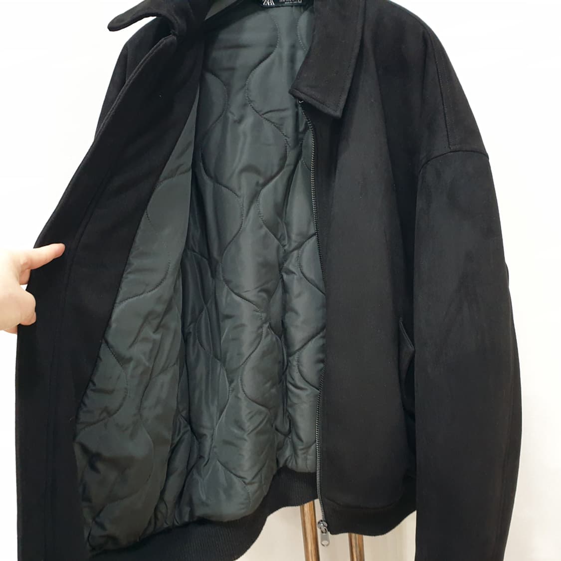 자라 페이크 스웨이드 패딩 자켓 XL 상품이미지5