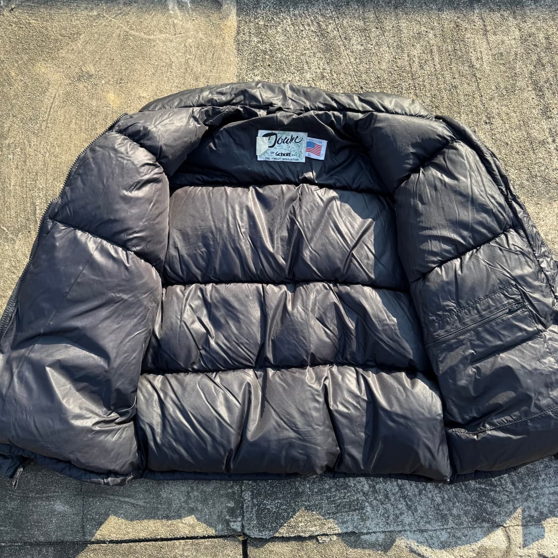 [L~XL] 90s Schott 쇼츠 다운 패딩 자켓 상품이미지2