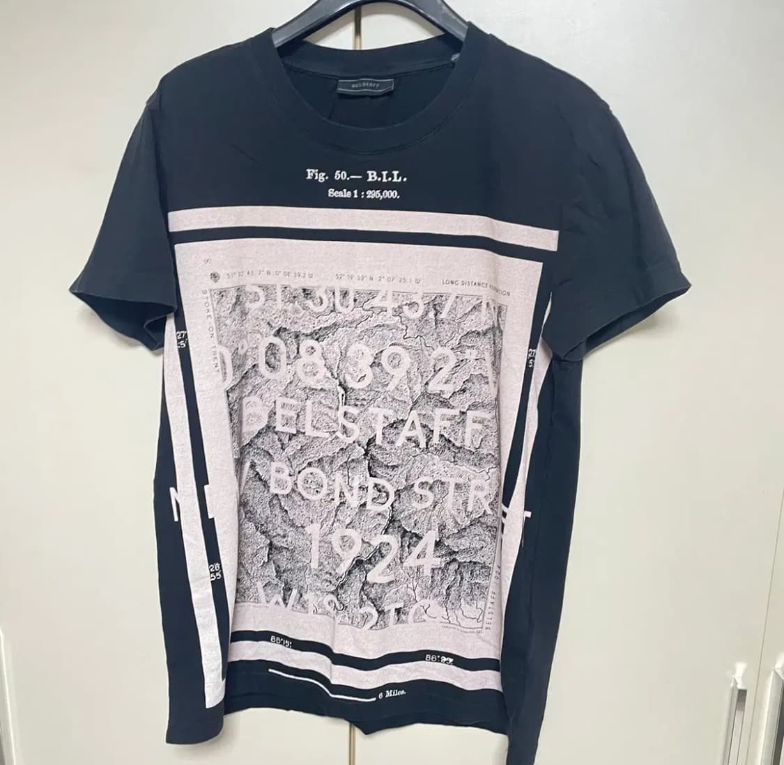 벨스타프 남성 프린팅 반팔 티셔츠 블랙 S 상품이미지1