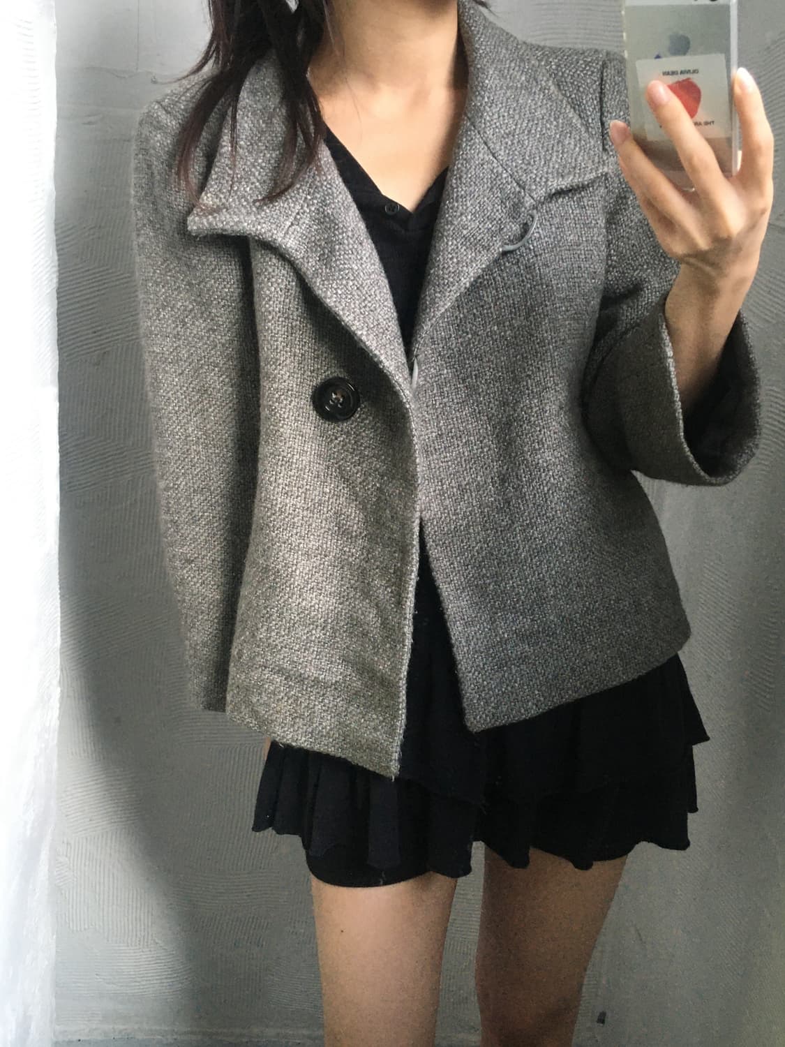 Maxmara by Marella 마렐라 차콜 울 카라 자켓 상품이미지3