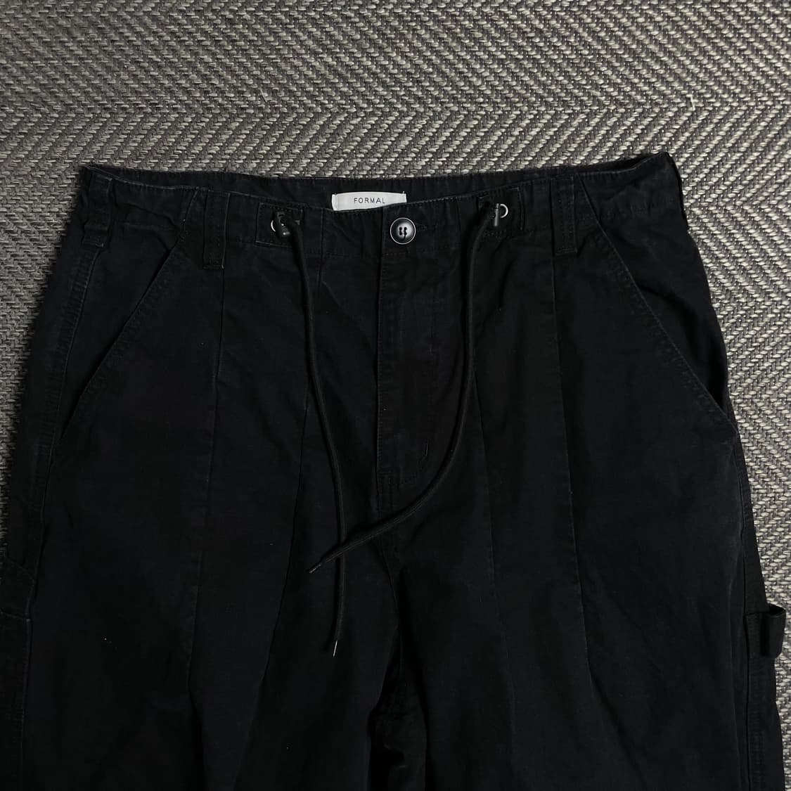 FORMAL 디테일 벌룬 와이드 카고 팬츠 블랙y 6036 상품이미지4