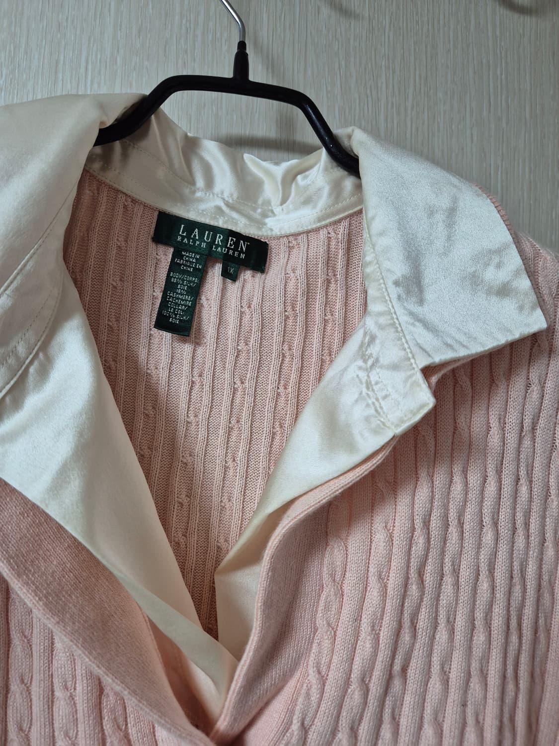 (새제품) 폴로 랄프로렌 케이블니트 실크 캐시미어  니트 77 상품이미지4