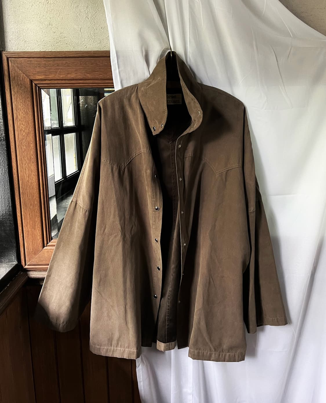 77CIRCA faux-suede high neck shirts 상품이미지4