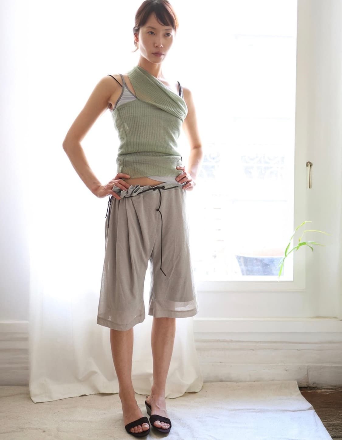 [새상품] 울리카상투스 cutain half pants (beige) 상품이미지4