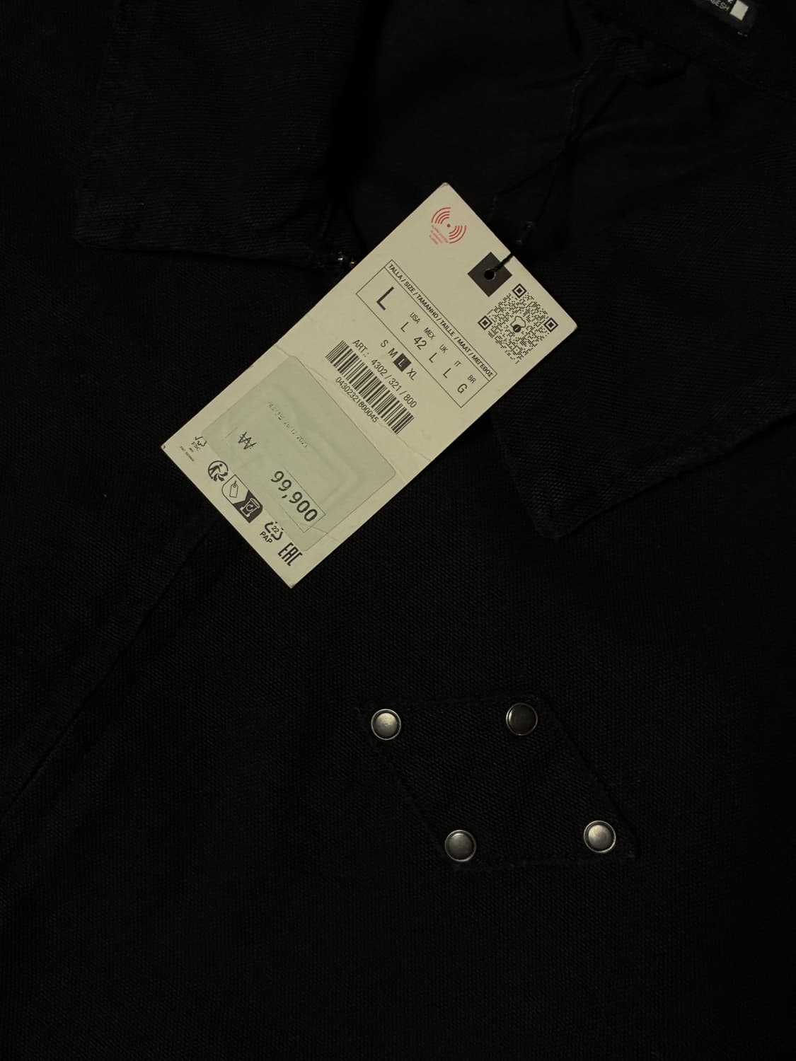 (새상품)(L) ZARA 자라 스터드 워시드 자켓 판매 상품이미지10