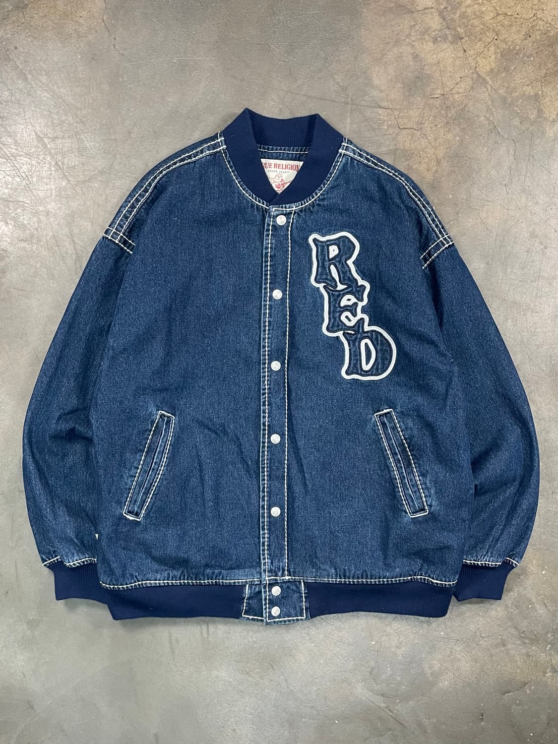 트루 릴리전 코드레드 인디고 스티치 데님자켓 상품이미지1