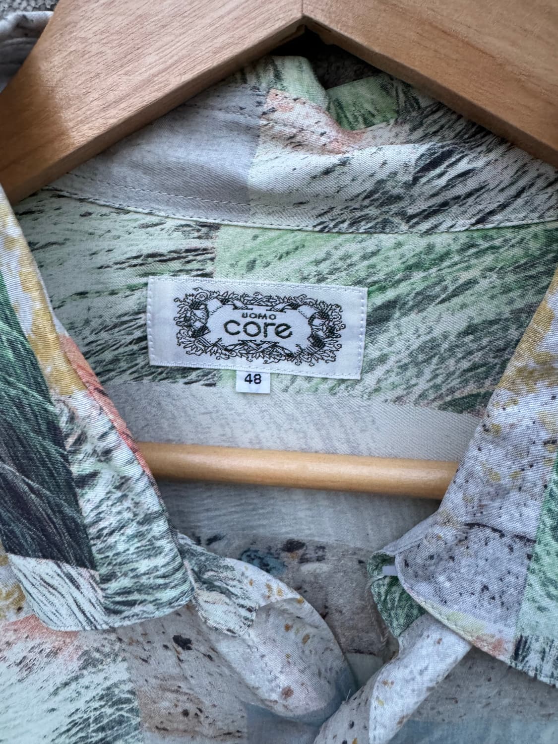 일본 빈티지 레이온 100 자연 에스닉 패턴 셔츠 상품이미지4