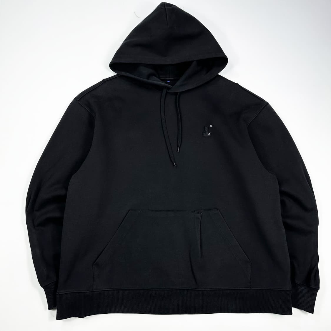 아더에러 블랙 포인트 로고 헤비 후드티 (실측 XL) 상품이미지2