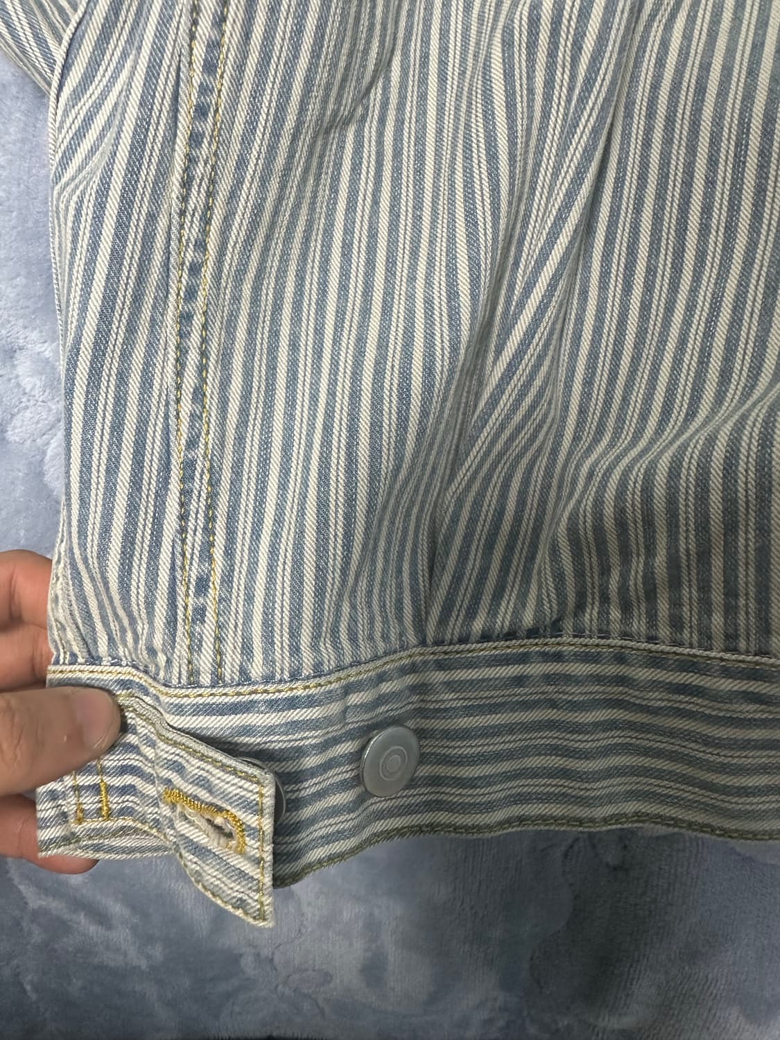 마르지엘라 디스 워싱스트라이프 트러커자켓 50 상품이미지7