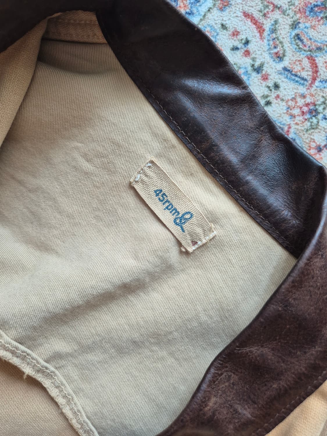 45rpm 레더 차이나 카라 초어자켓 상품이미지5