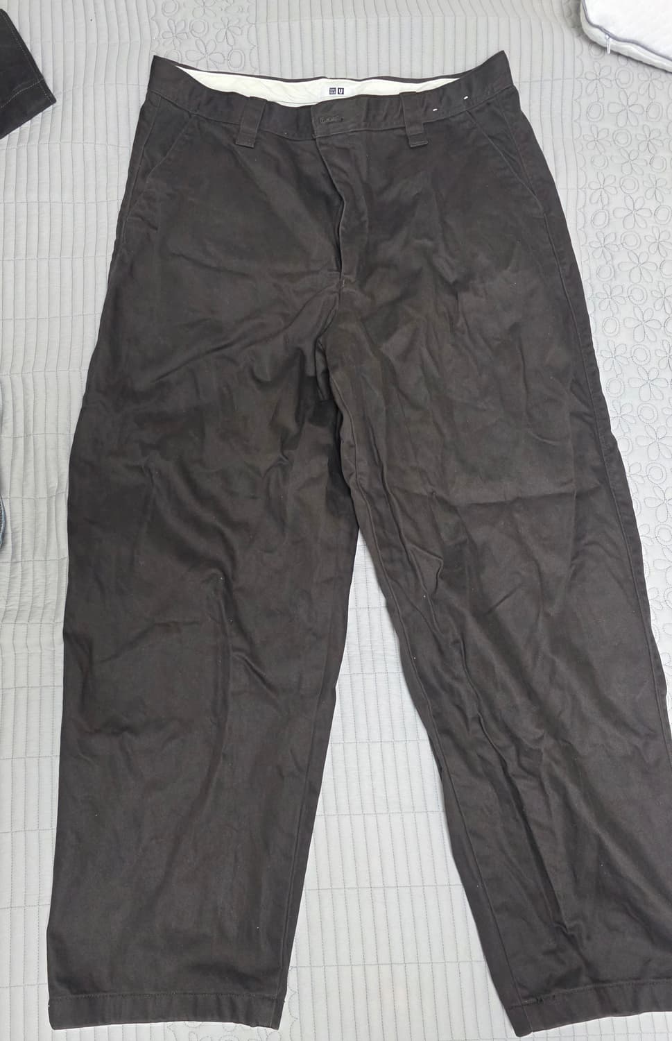 유니클로 U 와이드 치노팬츠 다크브라운 상품이미지2