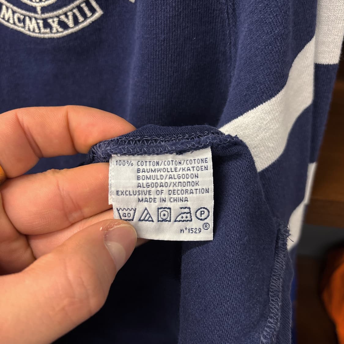 90s 폴로 랄프로렌 헤리티지 블리커 컵 자수 럭비셔츠 N362 상품이미지9