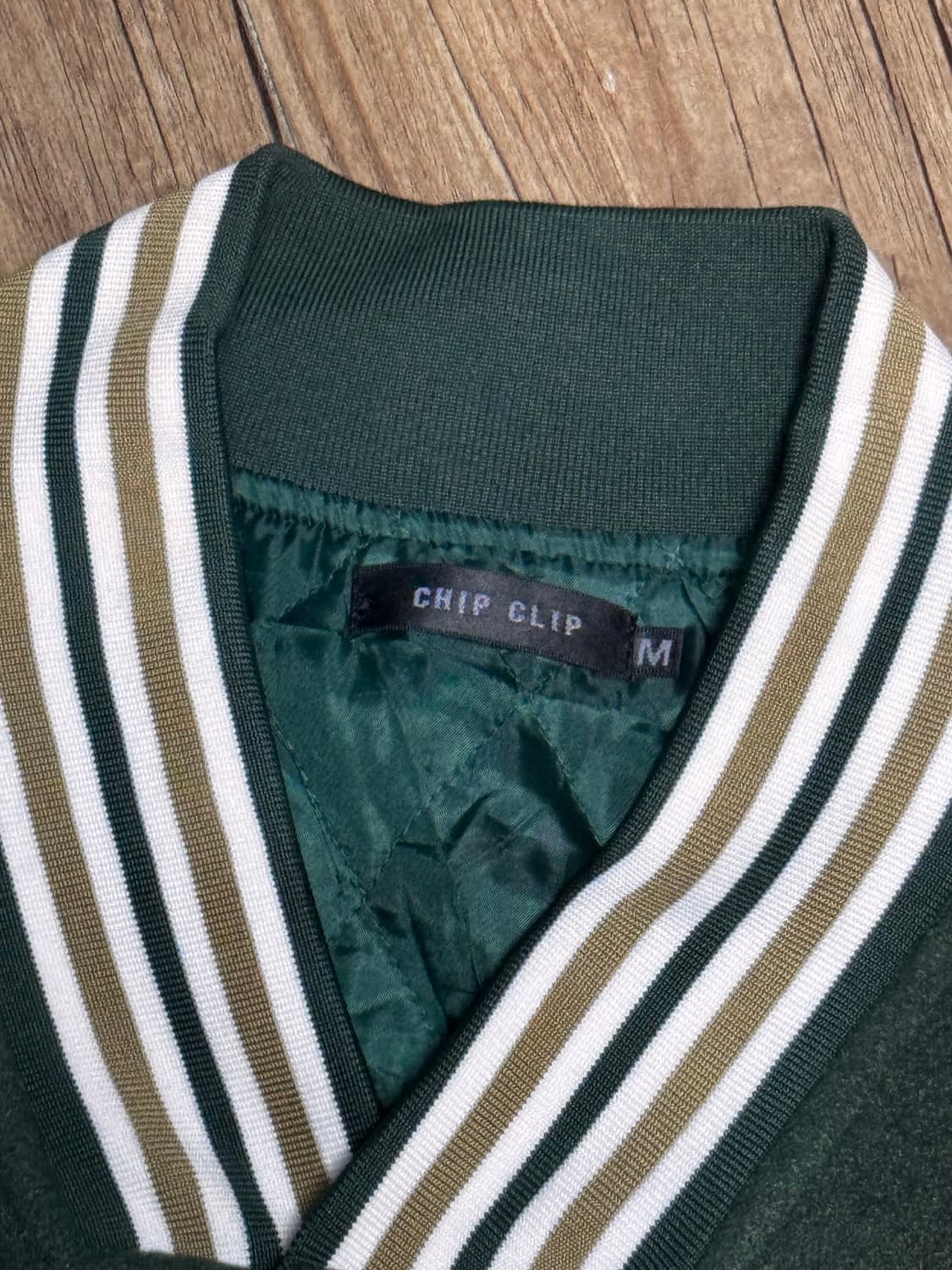 CHIP CLIP 오버핏 바시티 자켓 상품이미지5