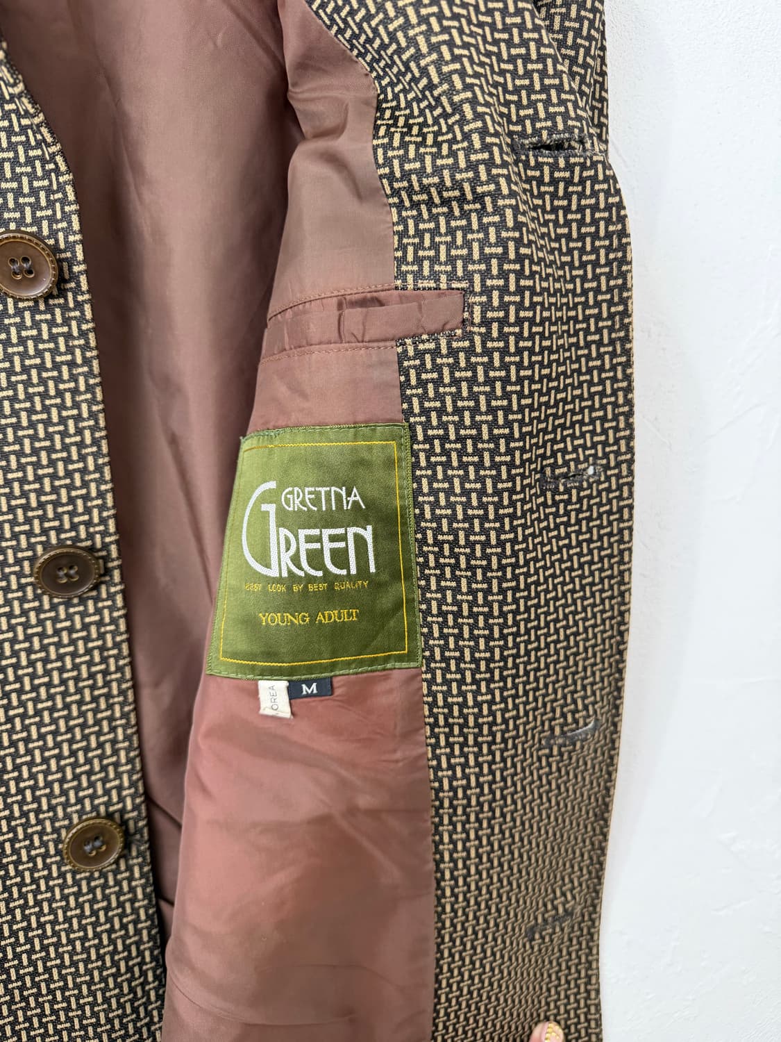 80s GRETNA GREEN 디스코 카라 폴리 자켓 상품이미지4