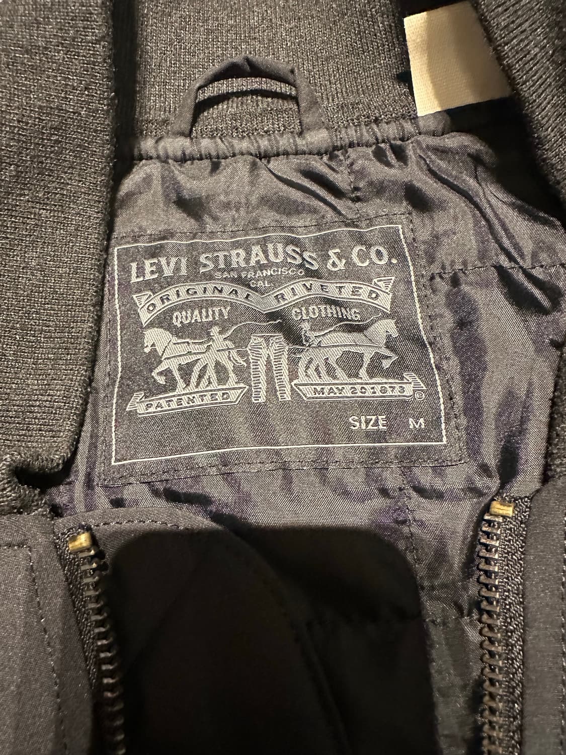 리바이스 블랙 나일론 블루종 자켓 m 상품이미지2