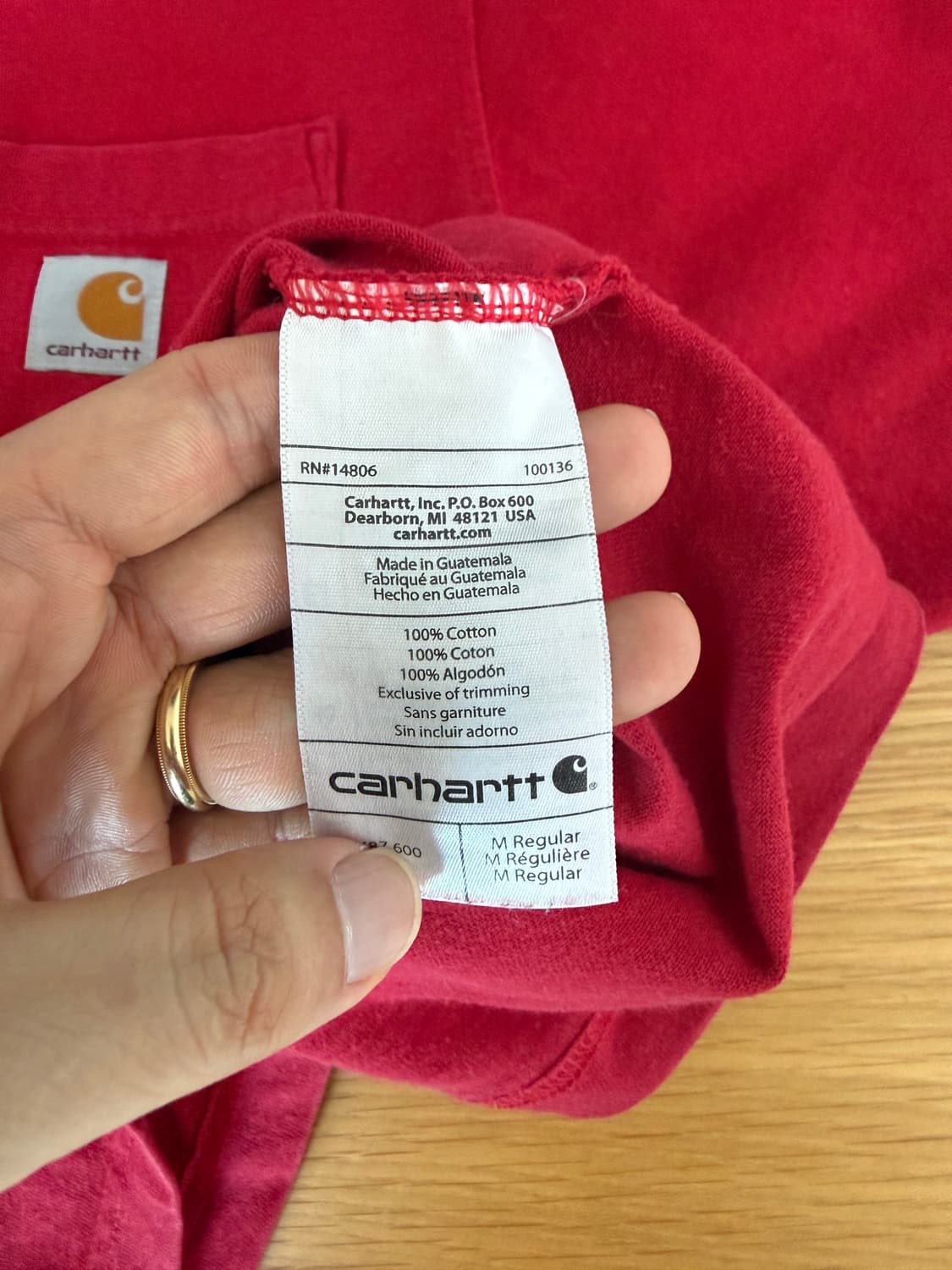칼하트(Carhartt) 포켓 반팔 티셔츠 상품이미지6