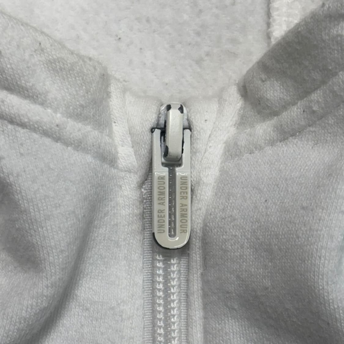 언더아머 기모 크롭 후드집업 화이트 여성용 XL 상품이미지7
