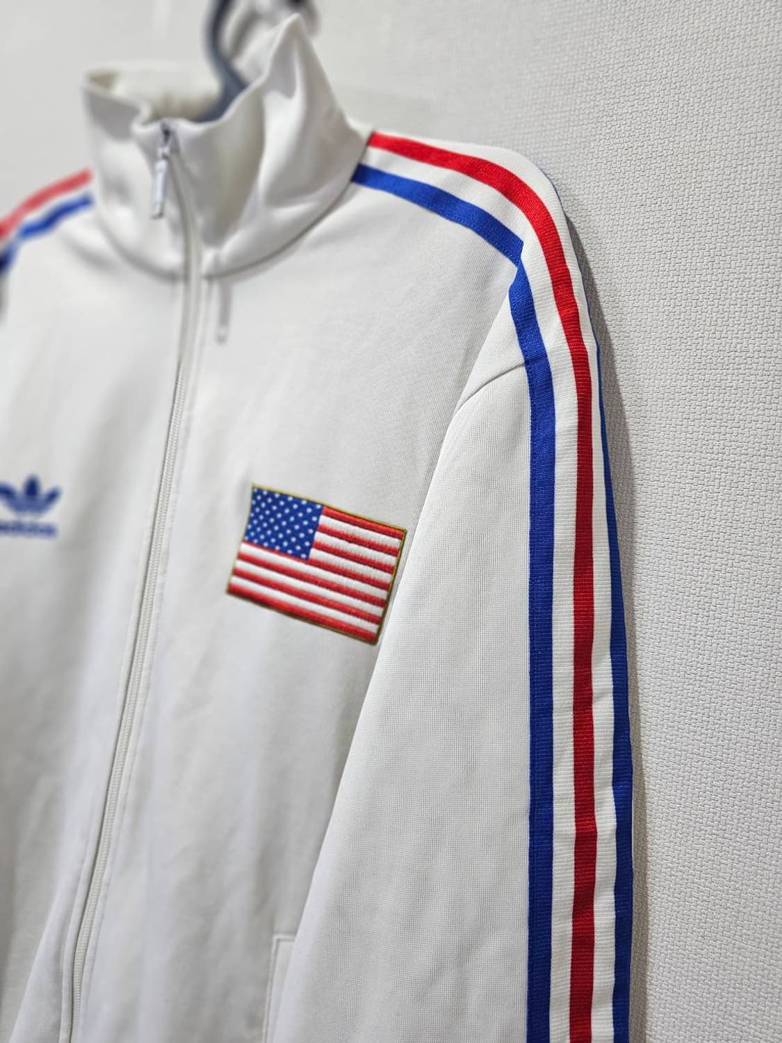 아디다스 희귀 성조기 미국 USA 화이트 트랙탑 져지집업 105~110 상품이미지3