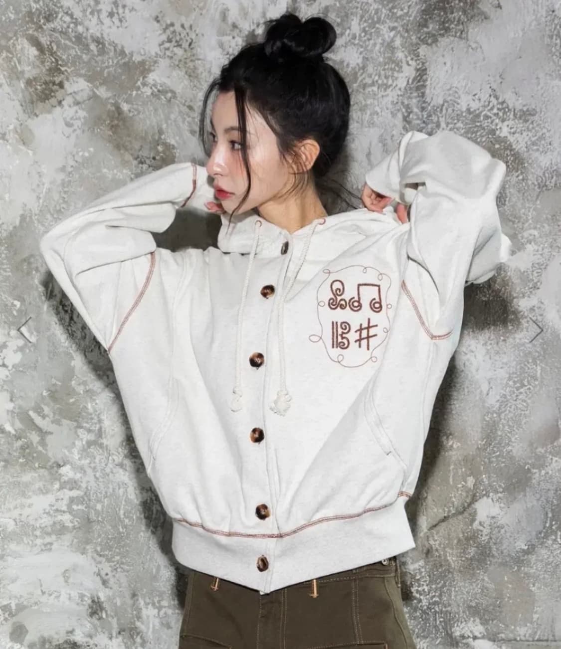 루나키후 WXJ021 클레프 스웻 후드 자켓 집업 상품이미지1