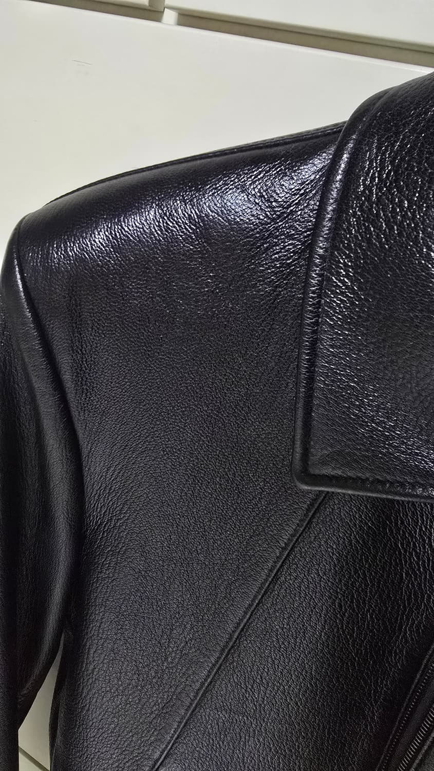 노이어 슈렁큰 고트 레더 자켓 상품이미지5