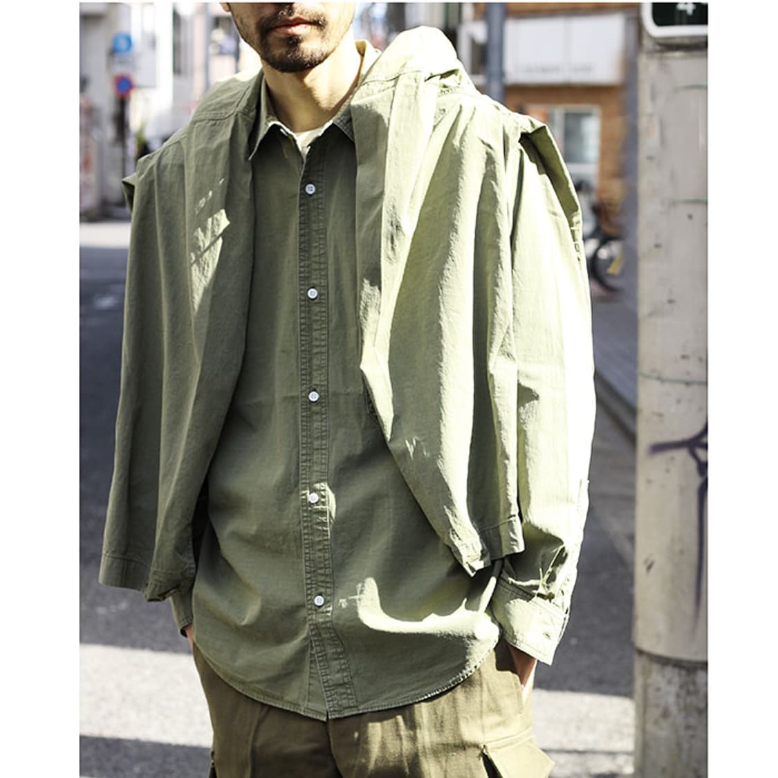 헤릴 립스탑 워크셔츠 카키 상품이미지9