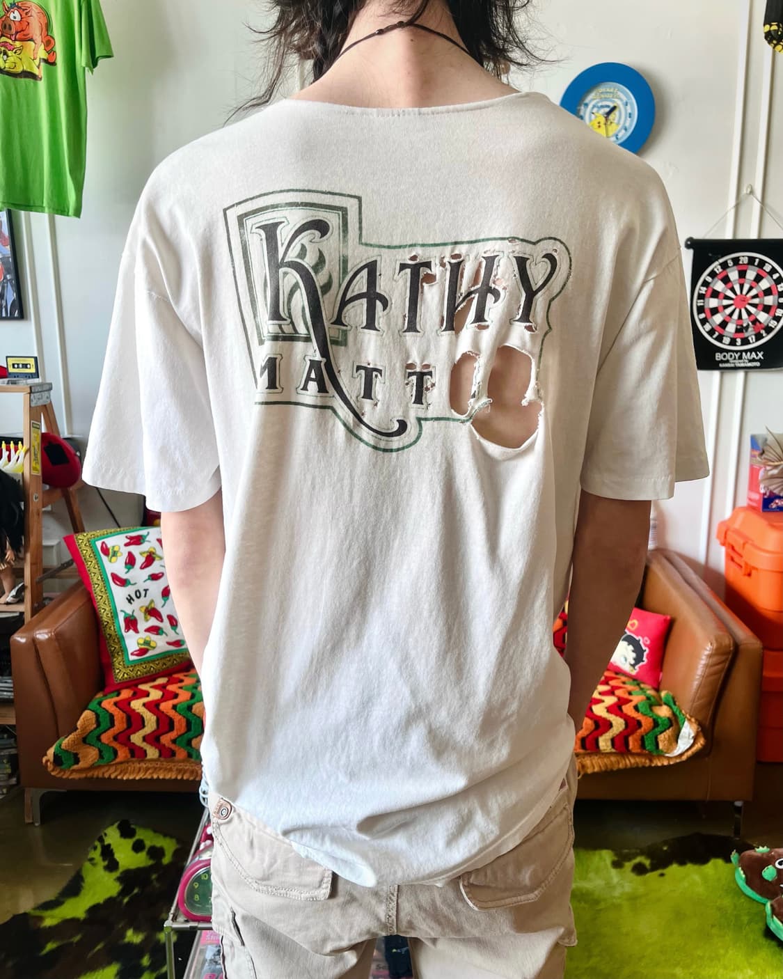 1990s KATHY MATTEA 1/2 USA Boro T-Shirt 상품이미지2