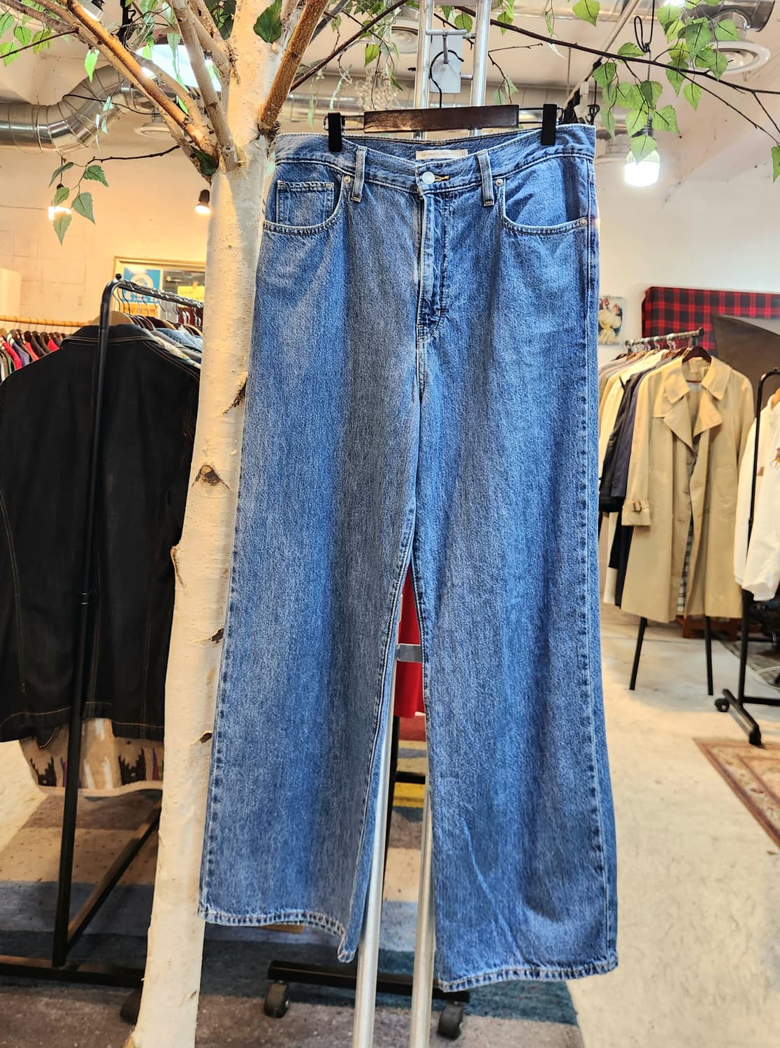 LEVIS 리바이스 하이웨스트 스트레이트 핏 데님 팬츠 상품이미지3