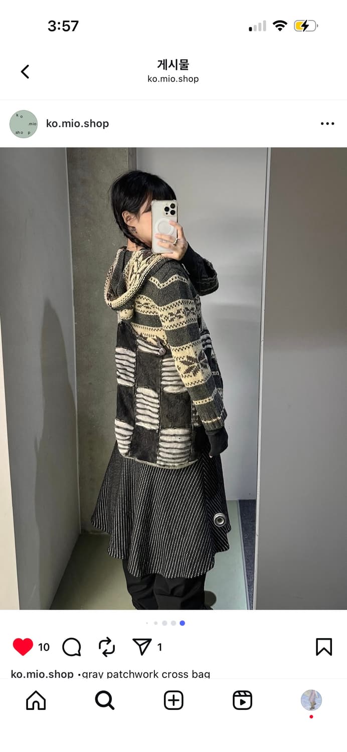 코미오 빈티지 패치워크 크로스백 상품이미지7