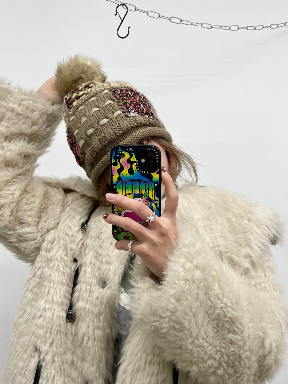 모리 패치 방울 비니🤎 상품이미지3