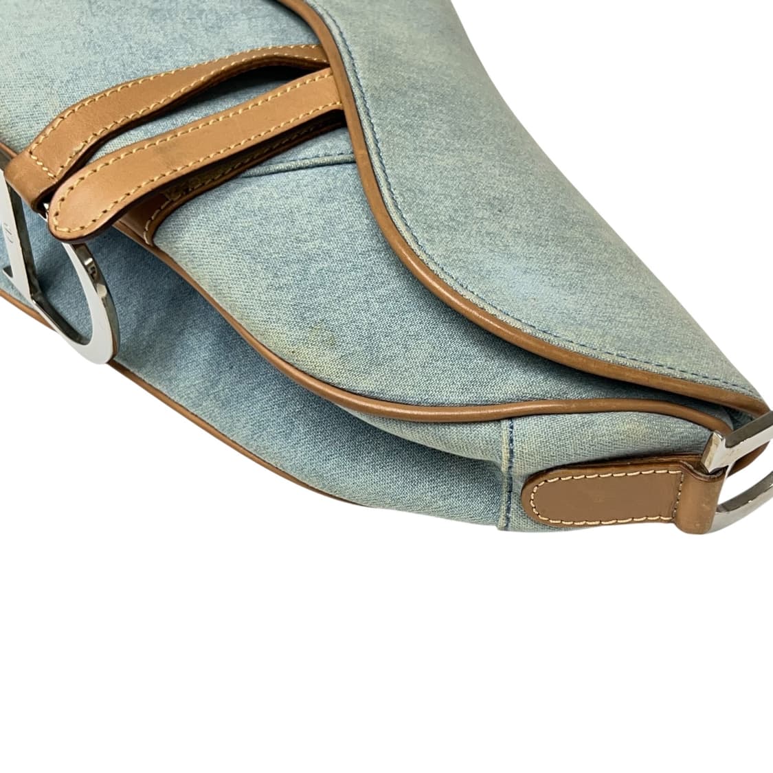디올 데님 빈티지 새들백 상품이미지4