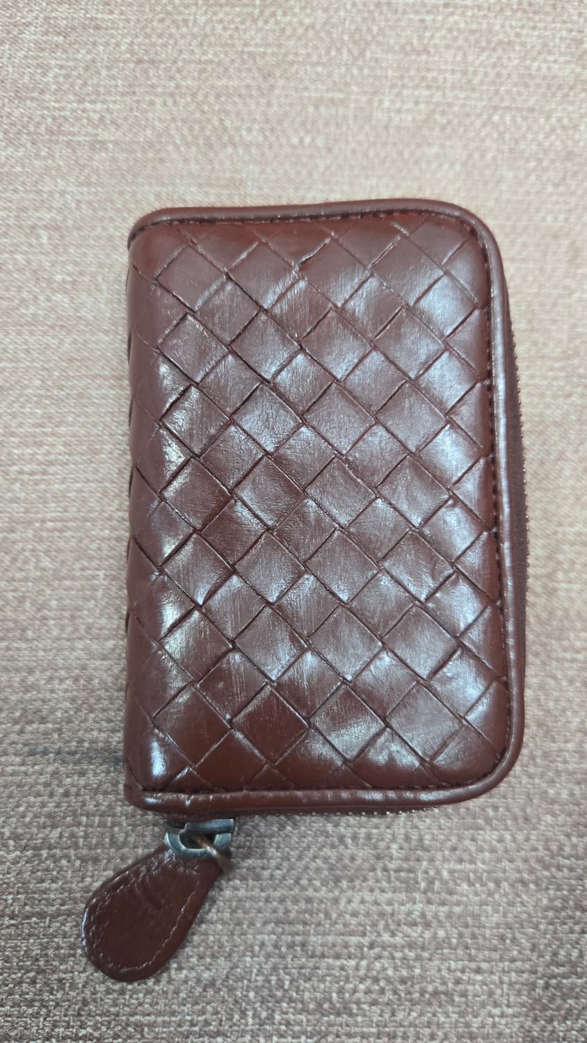 보테가 베네타 정품  인트레치아토 가죽 지퍼형 카드 지갑 또는 동전 지갑 상품이미지2