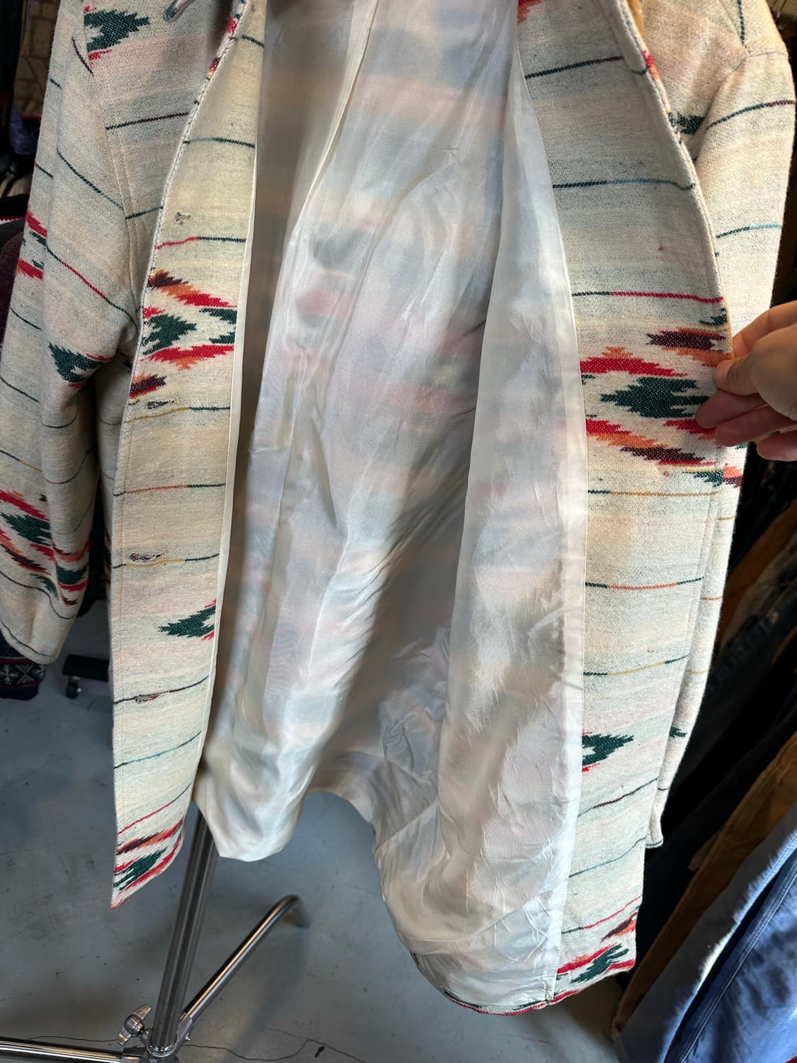 90s Maurizio Ramani 울 아즈텍 웨스턴 코트  상품이미지8