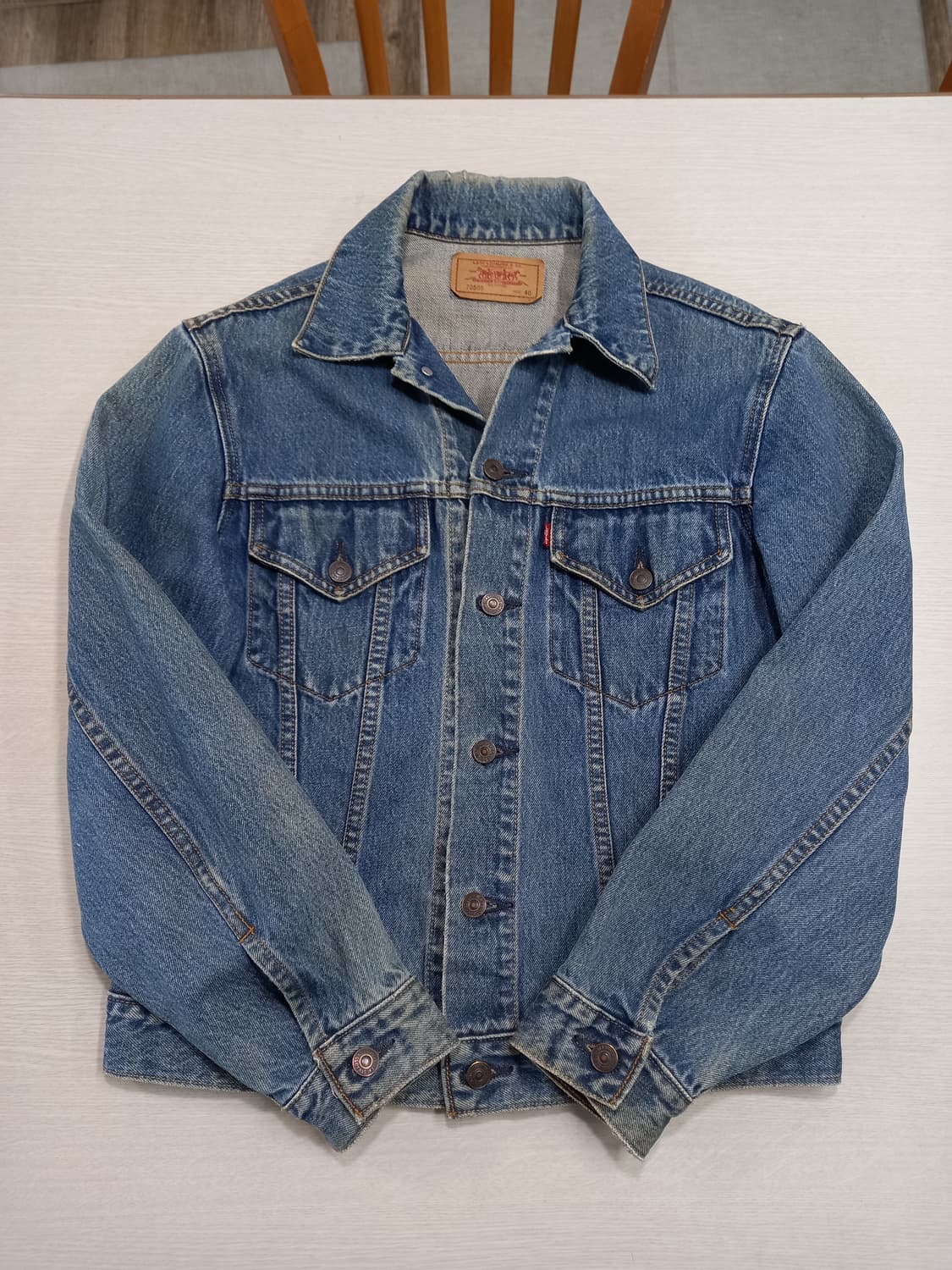 L100 90's 리바이스70505 데님자켓 L-690 상품이미지3