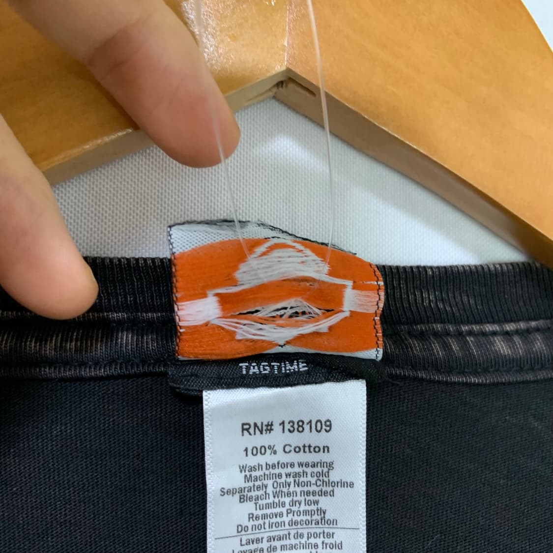 할리데이비슨 빈티지 워싱 레터링 프린팅 롱슬리브 y2k 남녀공용 상품이미지5