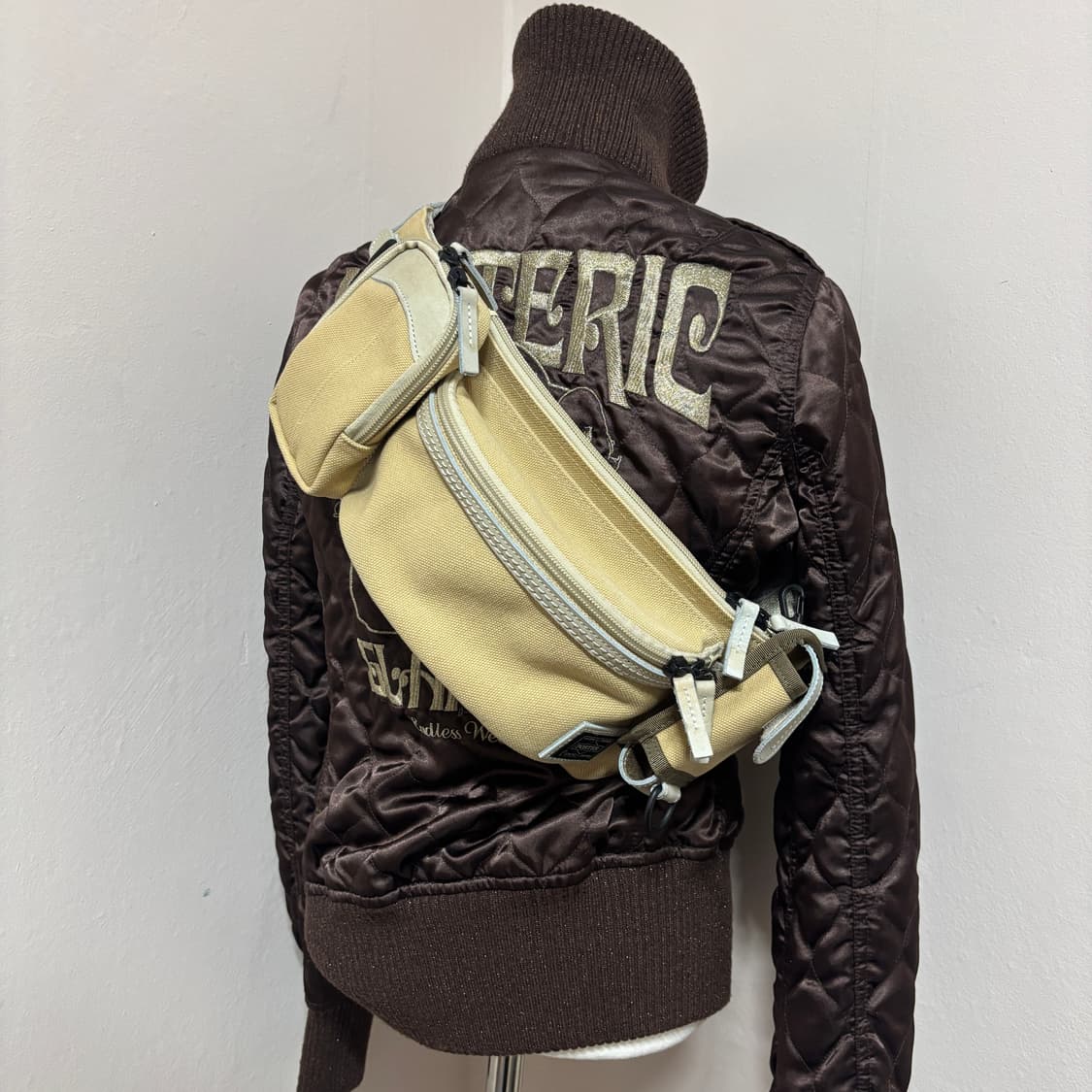 포터 캔버스 레더 배색 힙색 상품이미지2