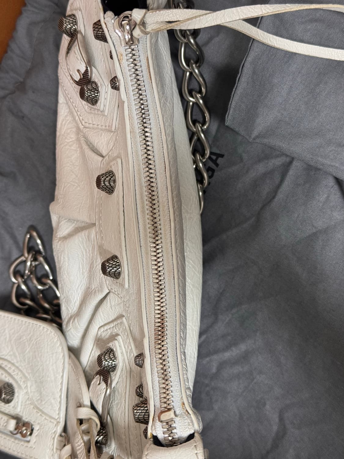 Balenciaga 르카골 화이트 XS 체인 상품이미지4