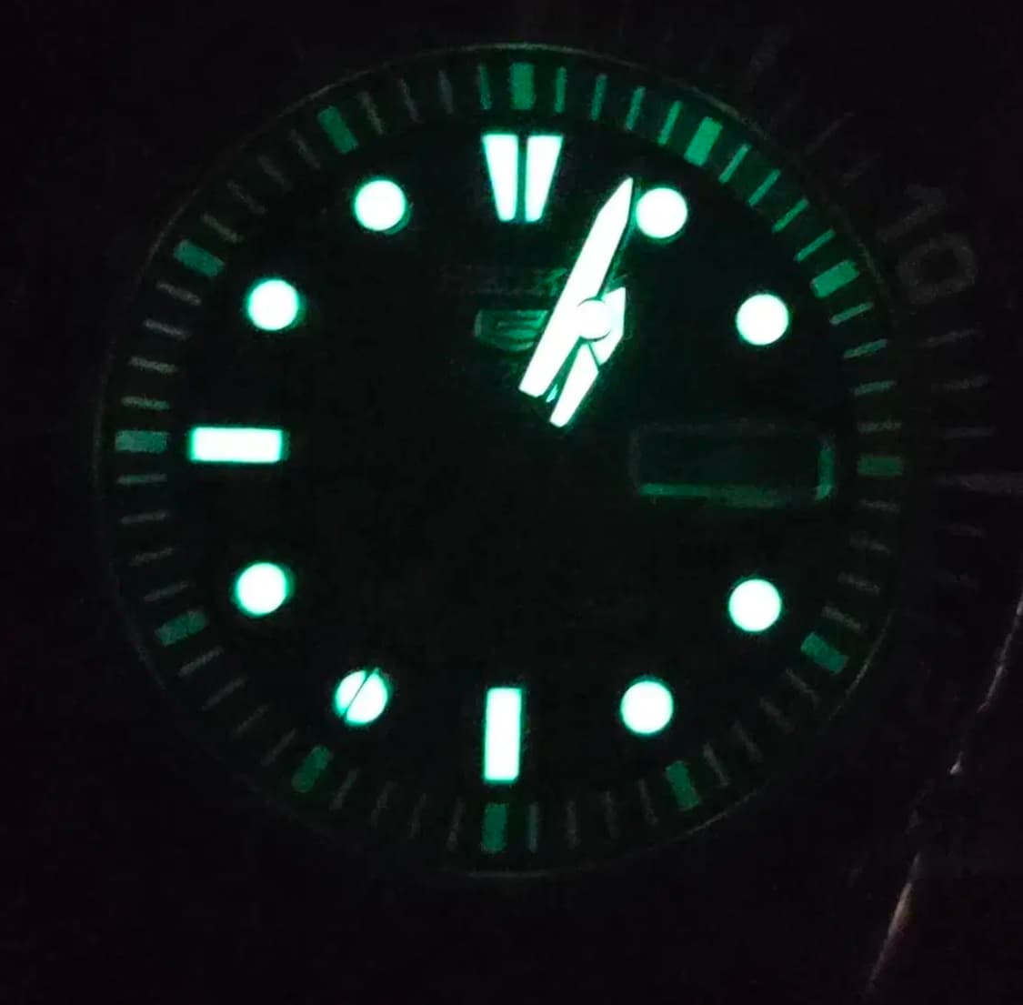 세이코 (SEIKO) 베이비스모 다이버 블랙 오토메틱 스켈레톤 백 시계 상품이미지7