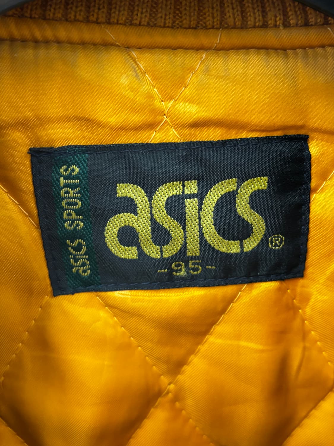Asics 90s 베스킷볼 로고 카우레더 울 바시티 자켓 95 상품이미지4