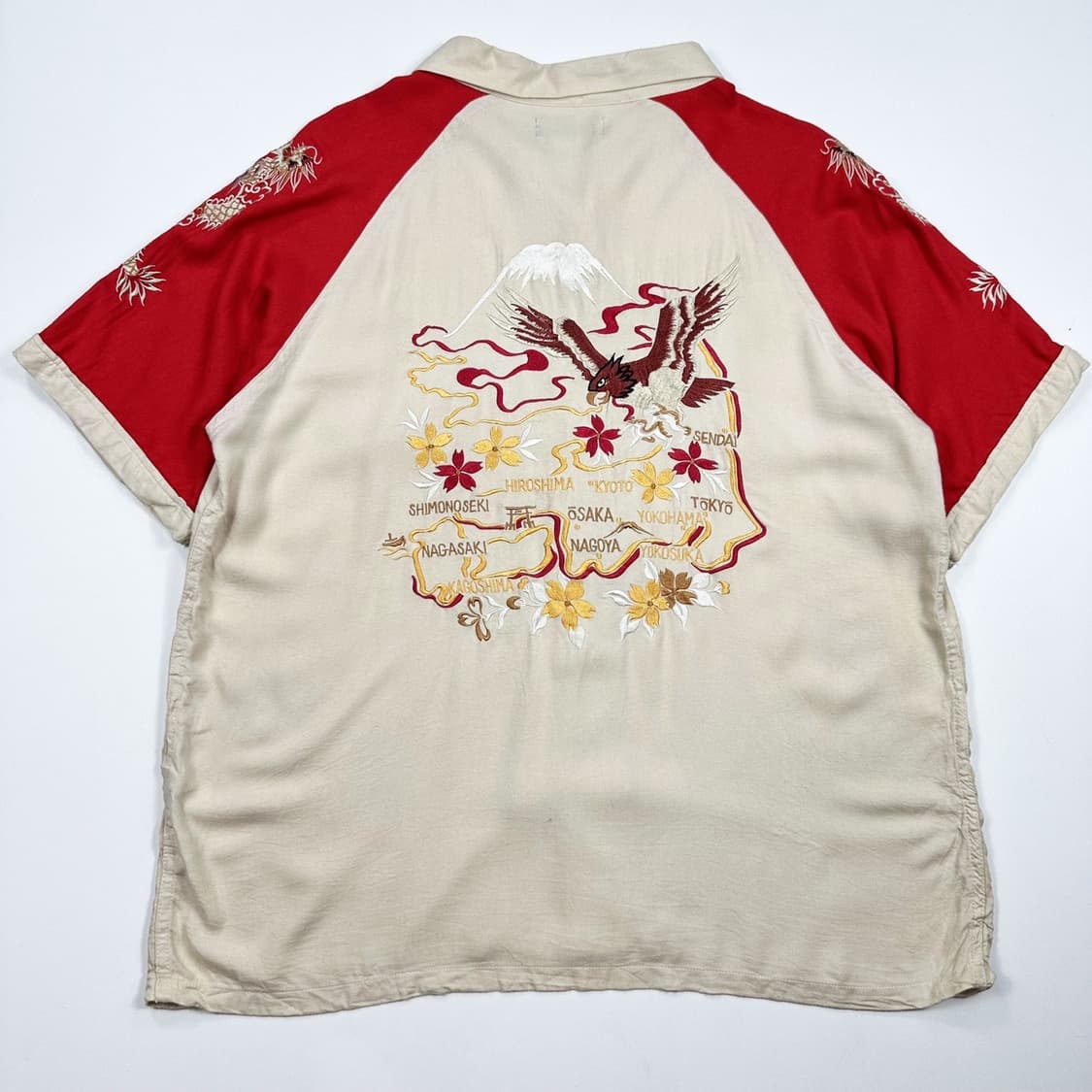 VTG 빈티지 재팬 스카쟌 백로고 반팔 셔츠 (L) 상품이미지3